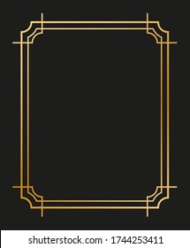 Vector illustration of art deco borders and frames. Creative pattern in the style of the 1920s for your design.