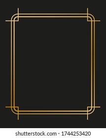 Ilustración vectorial de bordes y marcos art deco. Patrón creativo al estilo de los años 20 para tu diseño.
