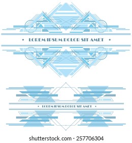 Vector illustration of an art deco ornaments for invitation, wedding and other design templates 