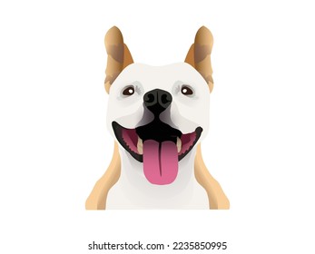 Vector Illustration Art of A dog.  Isolated or Die Cut on White Background.