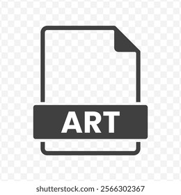 Vector illustration of ART file in dark color and transparent background(PNG).