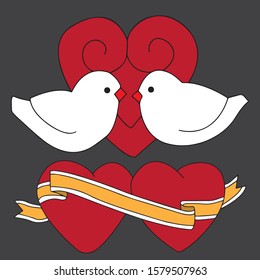 Vector illustration art of heart 