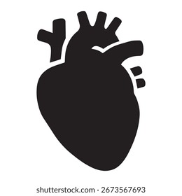 Ilustração vetorial da arte vetorial da ilustração da anatomia do coração humano