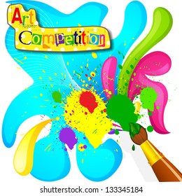 Vector Illustration Of Art And Painting Competition Poster