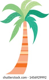Vector illustration art. of the palm tree