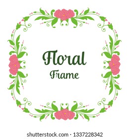 Vector illustration art pattern frame flower rose pink hand drawn