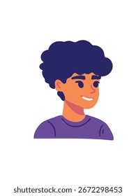 vector illustration art portrait of a stylish man