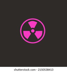 Vector illustration art radioactve symbol icon concept. Atom power hazard signifikan. Safety firt. 