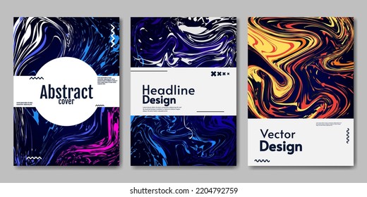 Juego de salpicaduras de ilustraciones vectoriales. Colores increíbles. Diseño para invitaciones, tarjetas de visita, tarjetas de regalo, volantes y folletos.