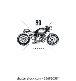 vector illustration art of stylish lettering motorcycle design. Graphics for t-shirt vintage design, bike club. Vector print on clothes