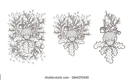 Vector illustration for art therapy, coloring.Fantasy fairy page illustration. 
