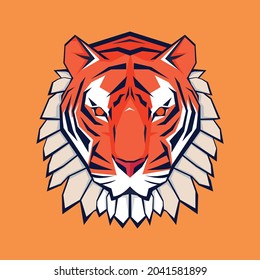 Vector illustration art of a tiger