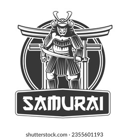 Vector illustration art warrior samurai design isolated on white background