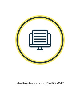 Vector illustration of article icon line. Beautiful education element also can be used as online news icon element.