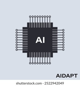 Vector Illustration Artificial Intelligence Cyber logo design.
