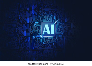 Ilustración vectorial de la página de aterrizaje de inteligencia artificial. Plantilla de sitio web para la ciencia de inteligencia artificial ficción concepto de tecnología de aprendizaje profundo con asociación electrónica.