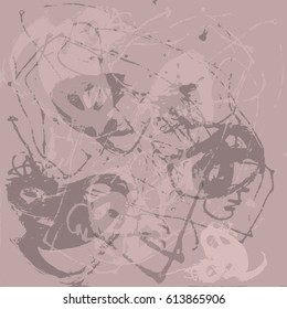 Vector illustration of artistic background. Abstract modern art. Contemporary design. 