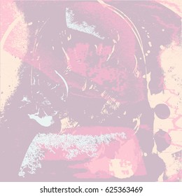 Vector illustration of artistic background. Abstract modern art. Contemporary design.