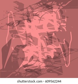 Vector illustration of artistic background. Colorful abstract art. Contemporary design. Modern art.