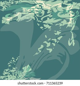 Vector illustration of artistic background. Colorful abstract art. Floral design in various colors. Modern art. 