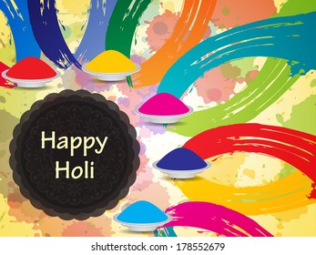 vector illustration of artistic colorful background design for Indian festival Holi.