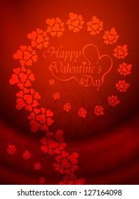 Vector illustration of artistic red color Valentine's Day background.