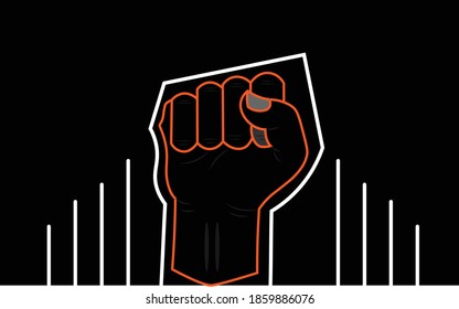 A vector illustration artwork of Black Lives Matter Sign.