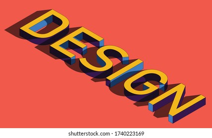 Una ilustración vectorial de diseño de tipografía.