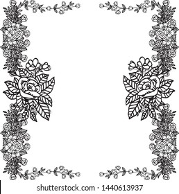 Vector illustration artwork wreath frame for invitation card