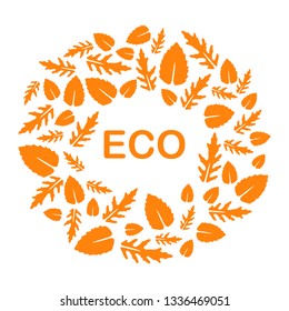 Vector illustration with arugula and basil leaves. Eco design. Vegan, natural, bio. Organic background. Design for banner, poster, textile, print.