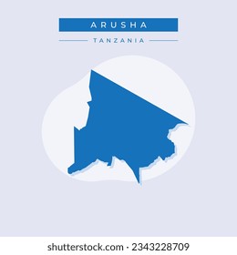 Vektorgrafik-Vektorgrafik von Arusha Karte Tansania