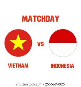 Vector Illustration of ASEAN Football Championship Match between Vietnam vs Indonesia