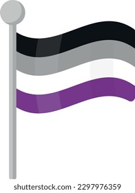 Vektorgrafik der asexuellen Flagge. sexuelle Orientierung Asexual Stolz.