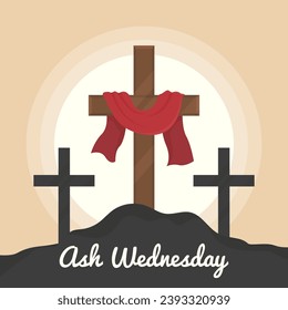 Vector illustration Ash Wednesday. The Day of Jamaica illustration vector background. Vector eps 10