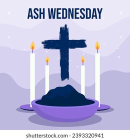 Vector illustration Ash Wednesday. The Day of Jamaica illustration vector background. Vector eps 10