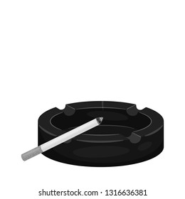 Vector illustration of ashtray  and glass icon. Collection of ashtray  and filter  stock vector illustration.