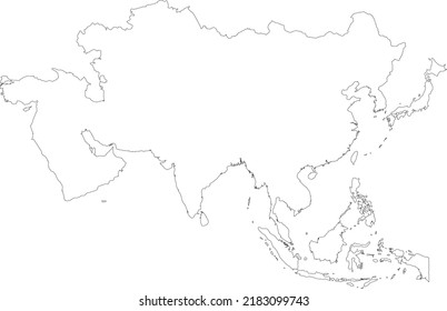Vector Illustration of Asia map