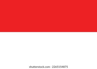 Ejemplo vectorial de la bandera de Indonesia
