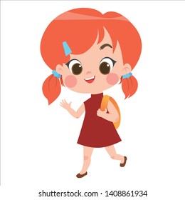 vector illustration of asian girl