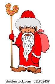 Vector illustration of an Asian Santa Claus