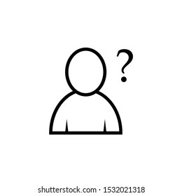 Vector illustration of ask user icon