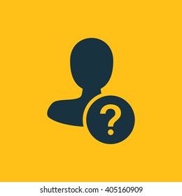 Vector illustration of ask user icon