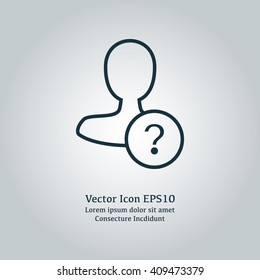 Vector illustration of ask user icon