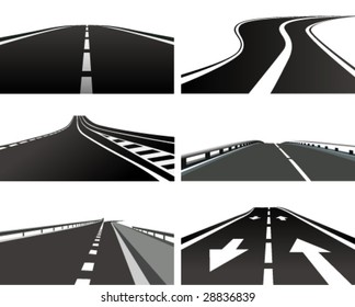 Vector Illustration of a asphalt road