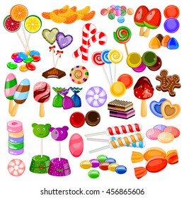 Vector Illustration Of Assorted Colorful Candy Collection