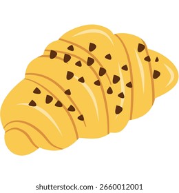 Ilustração vetorial de croissants variados com várias coberturas, perfeito para design de padaria, ícones de comida, gráficos de menu e decorações de pastelaria.