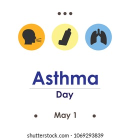 vector illustration for asthma day in May