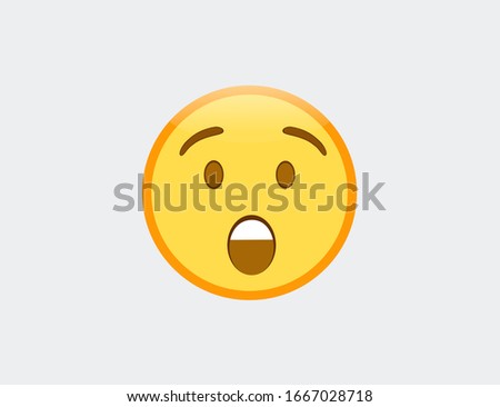 Vector illustration of Astonished Face emoji