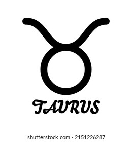 Vector illustration. Astrological sign taurus by horoscope on a white background. For printing, tattooing