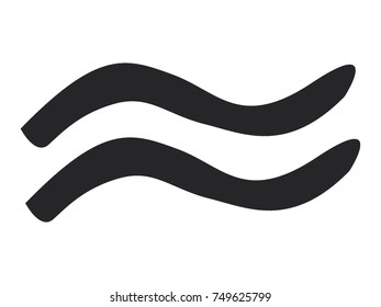 Vector illustration of the astrological sign Water-bearer (Aquarius)